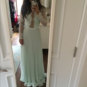 ASOS Long Sleeve Lace Mint Dress